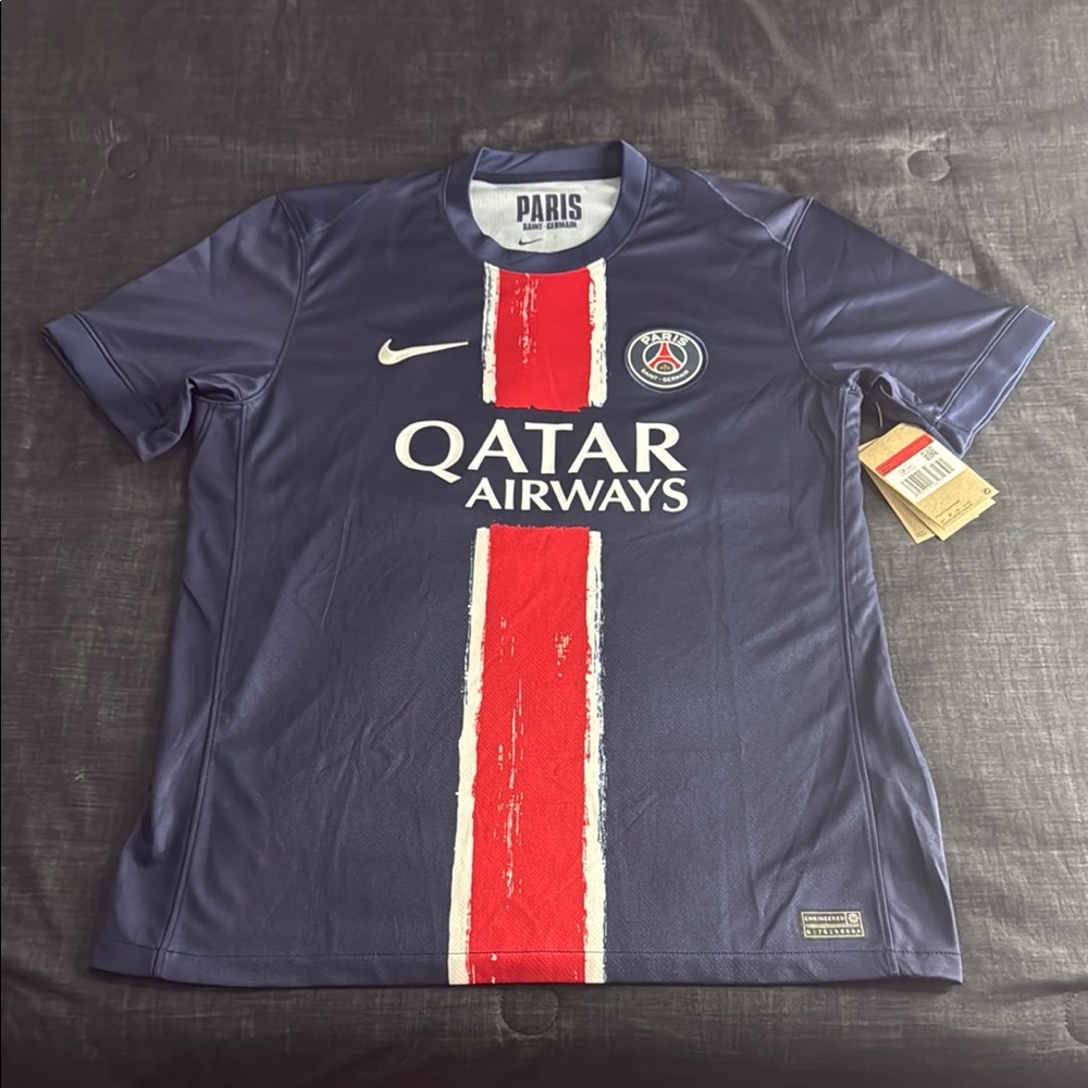 PSG #29 Bradley Barcola 2024-25 UEFA Champions League season home Nike Jersey - Picture 2 of 10